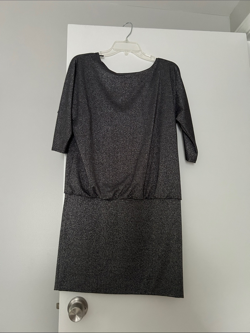 White House Black Market Black Shimmery Midi Dress